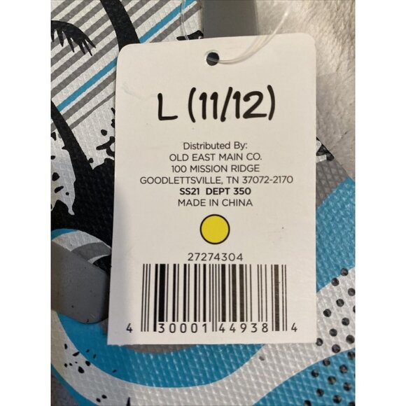 Mens Grey/Blue Beach Flip Flop Large 11-12 - Picture 2 of 3